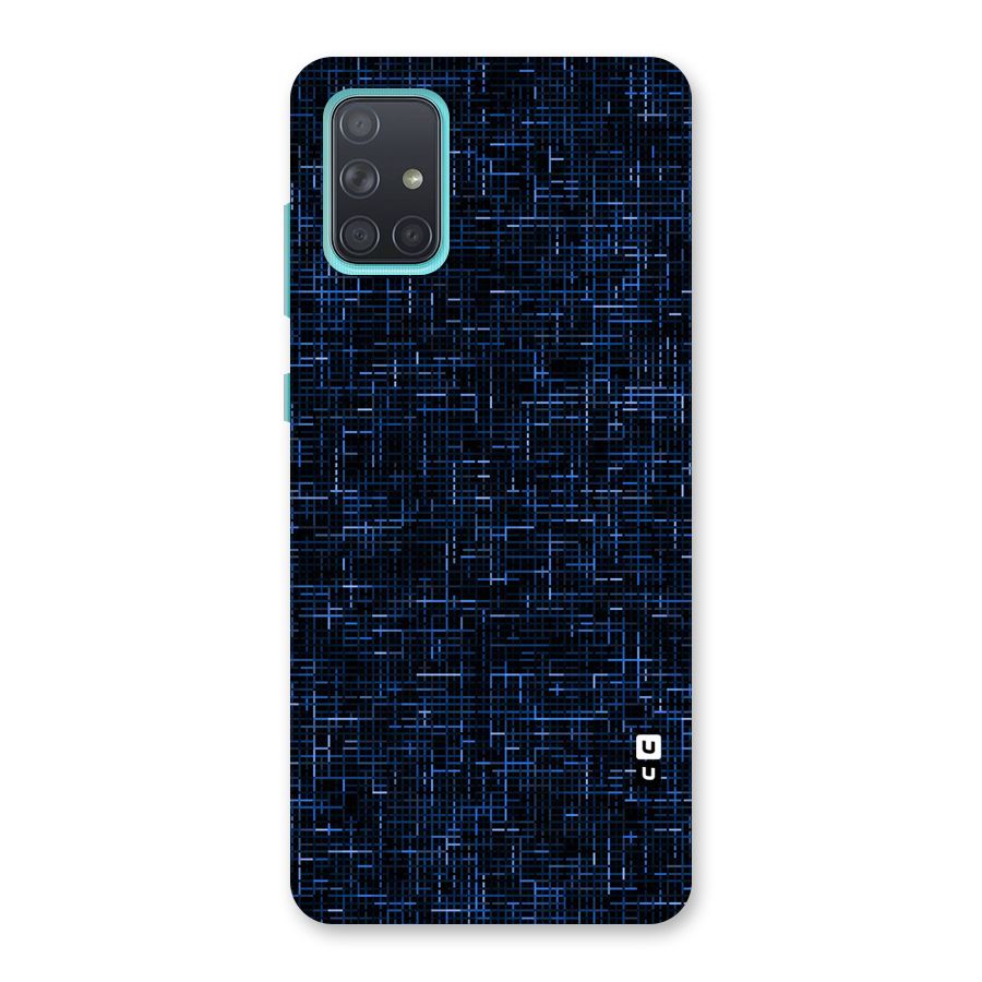 Criss Cross Blue Pattern Back Case for Galaxy A71