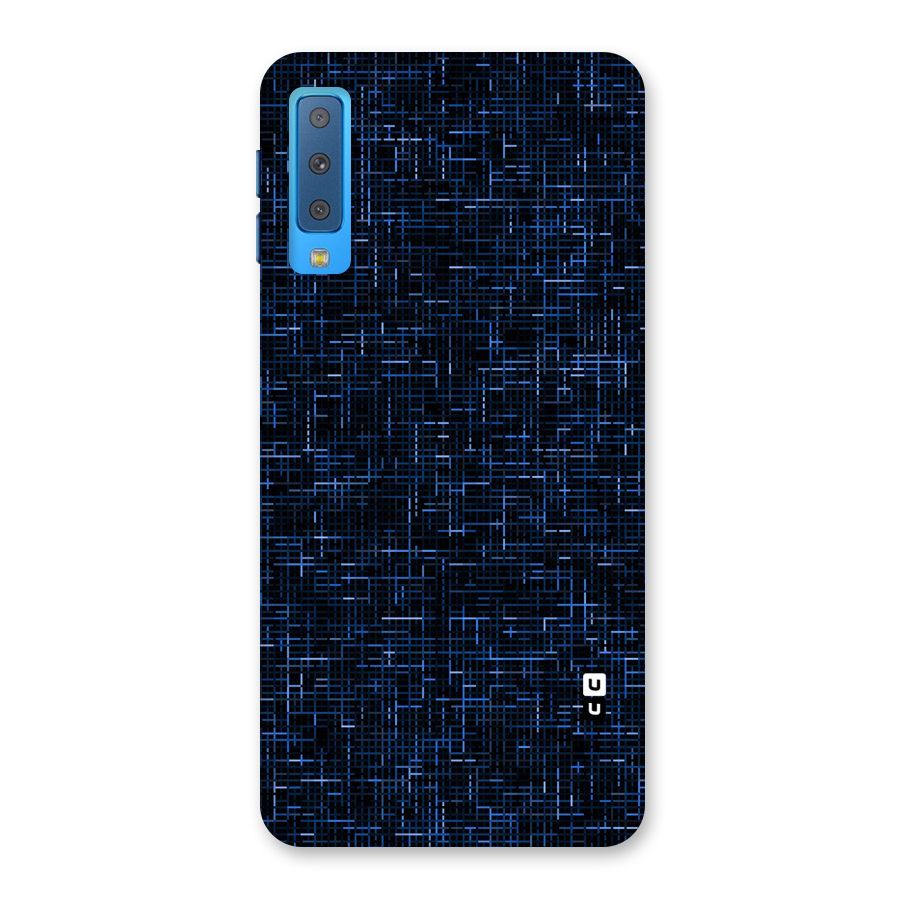 Criss Cross Blue Pattern Back Case for Galaxy A7 (2018)