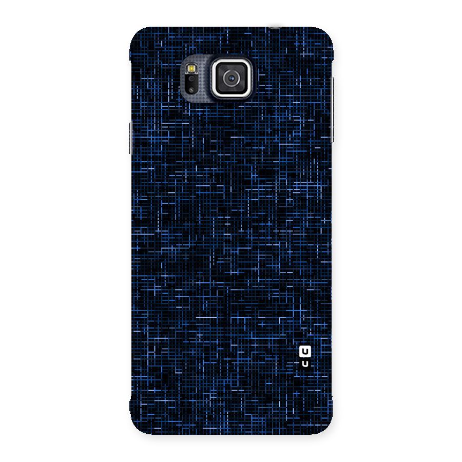 Criss Cross Blue Pattern Back Case for Galaxy Alpha