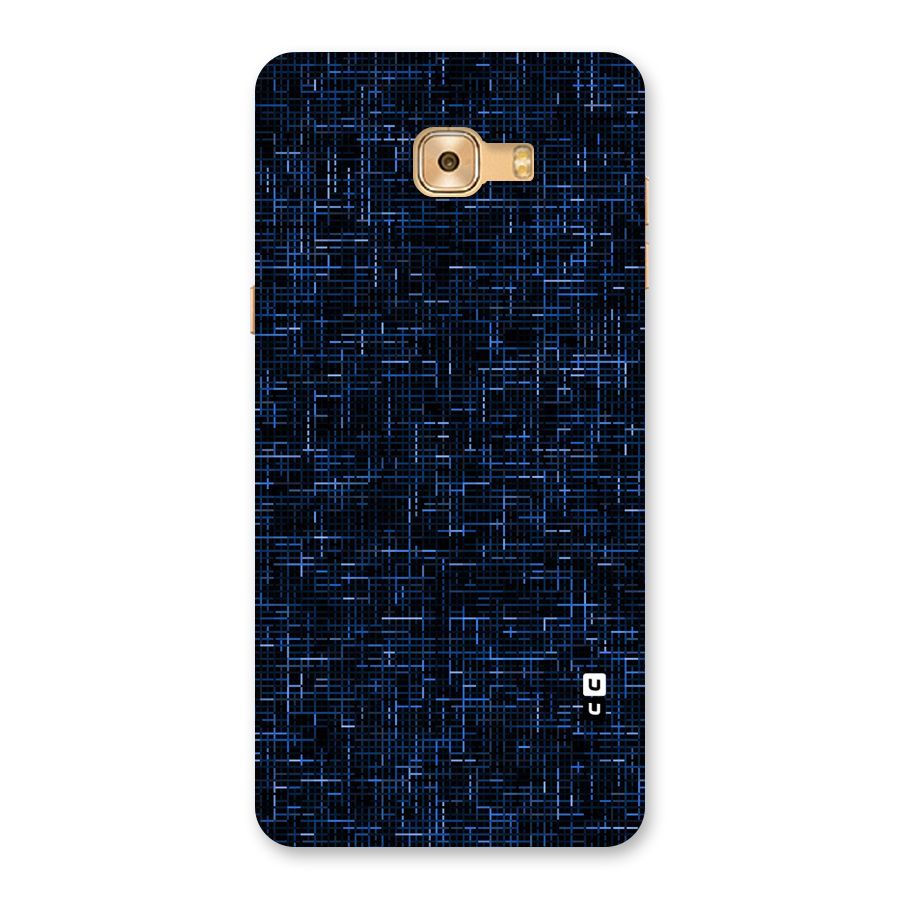 Criss Cross Blue Pattern Back Case for Galaxy C9 Pro