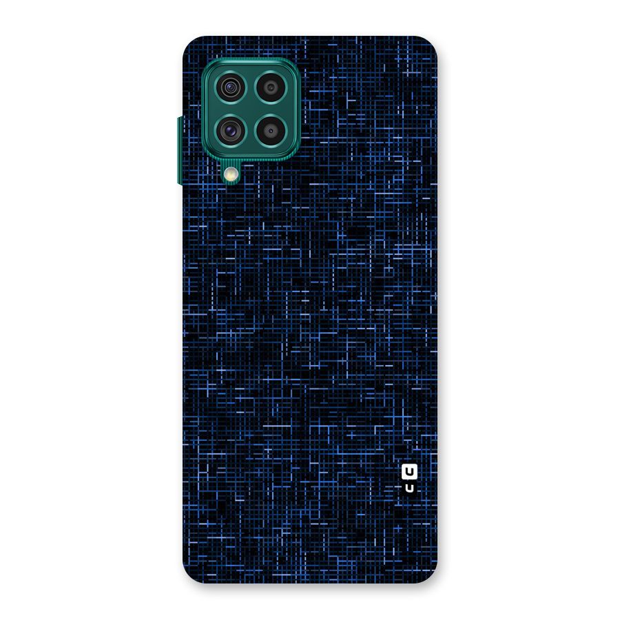 Criss Cross Blue Pattern Back Case for Galaxy F62