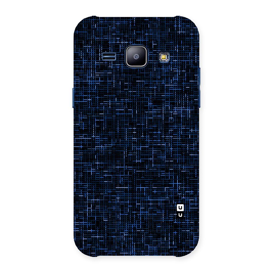 Criss Cross Blue Pattern Back Case for Galaxy J1
