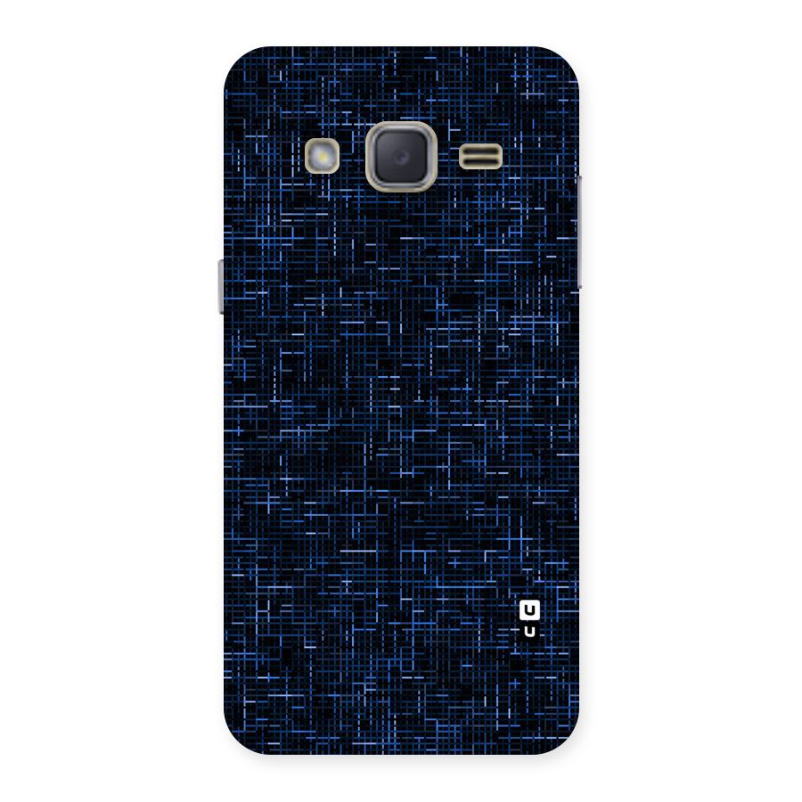 Criss Cross Blue Pattern Back Case for Galaxy J2