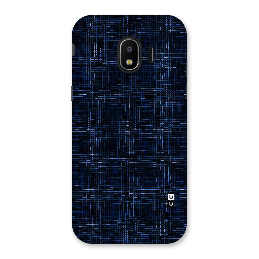 Criss Cross Blue Pattern Back Case for Galaxy J2 Pro 2018