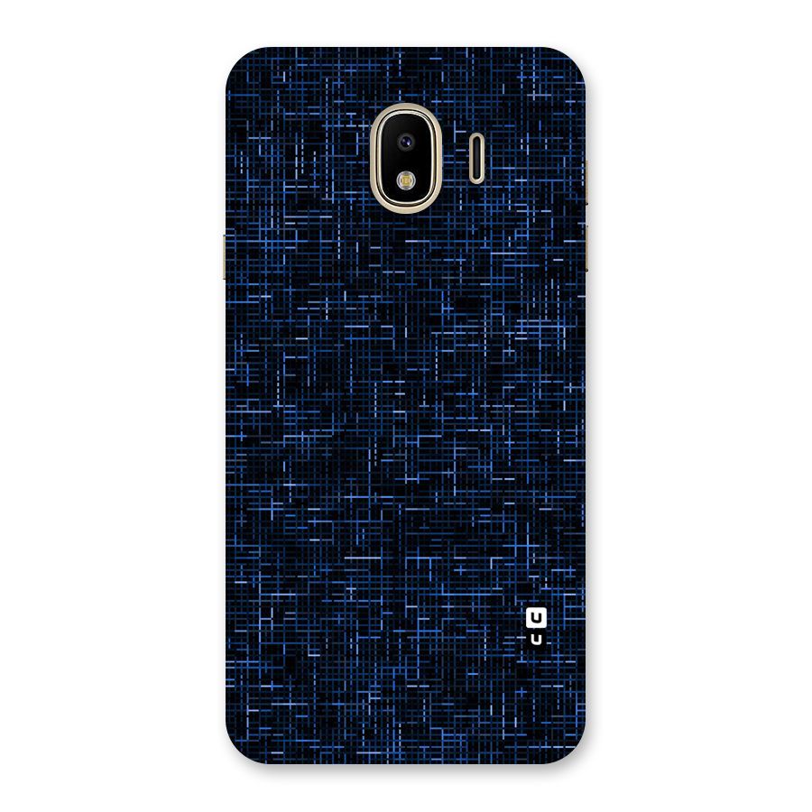 Criss Cross Blue Pattern Back Case for Galaxy J4
