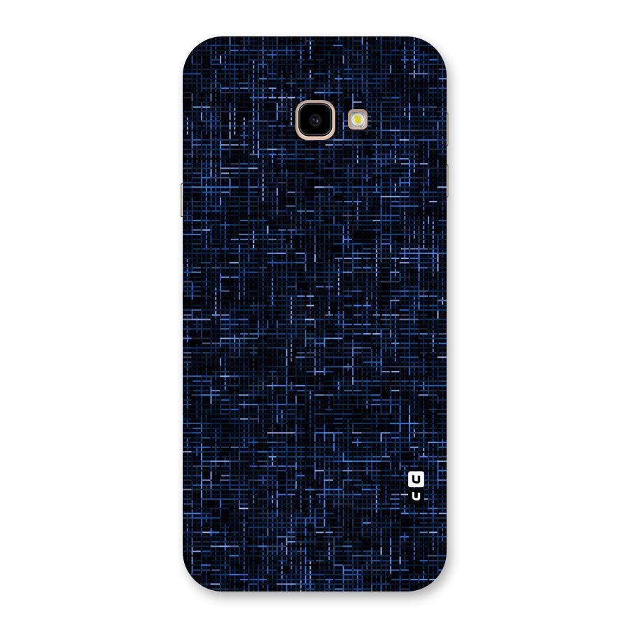 Criss Cross Blue Pattern Back Case for Galaxy J4 Plus