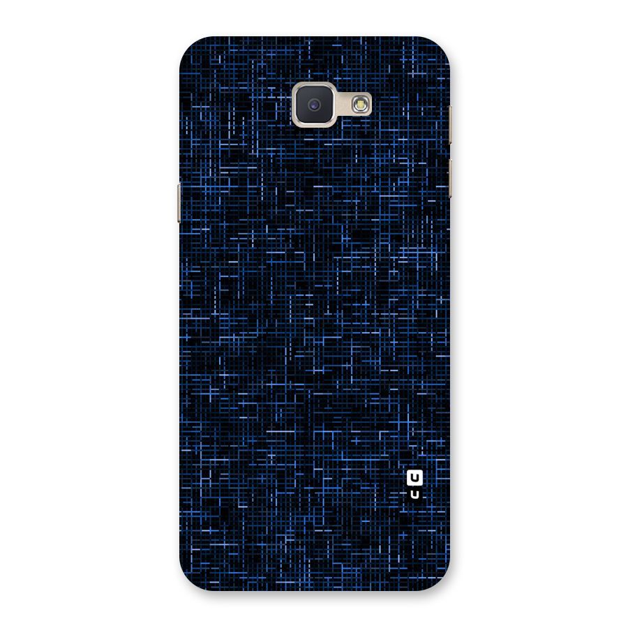 Criss Cross Blue Pattern Back Case for Galaxy J5 Prime