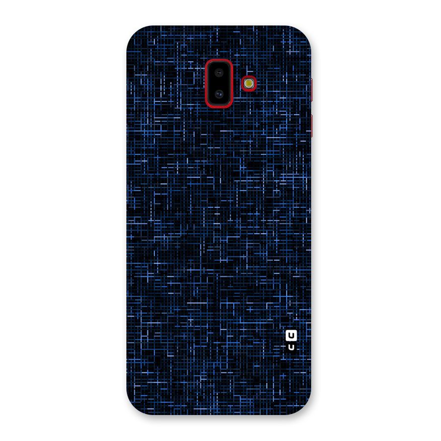 Criss Cross Blue Pattern Back Case for Galaxy J6 Plus