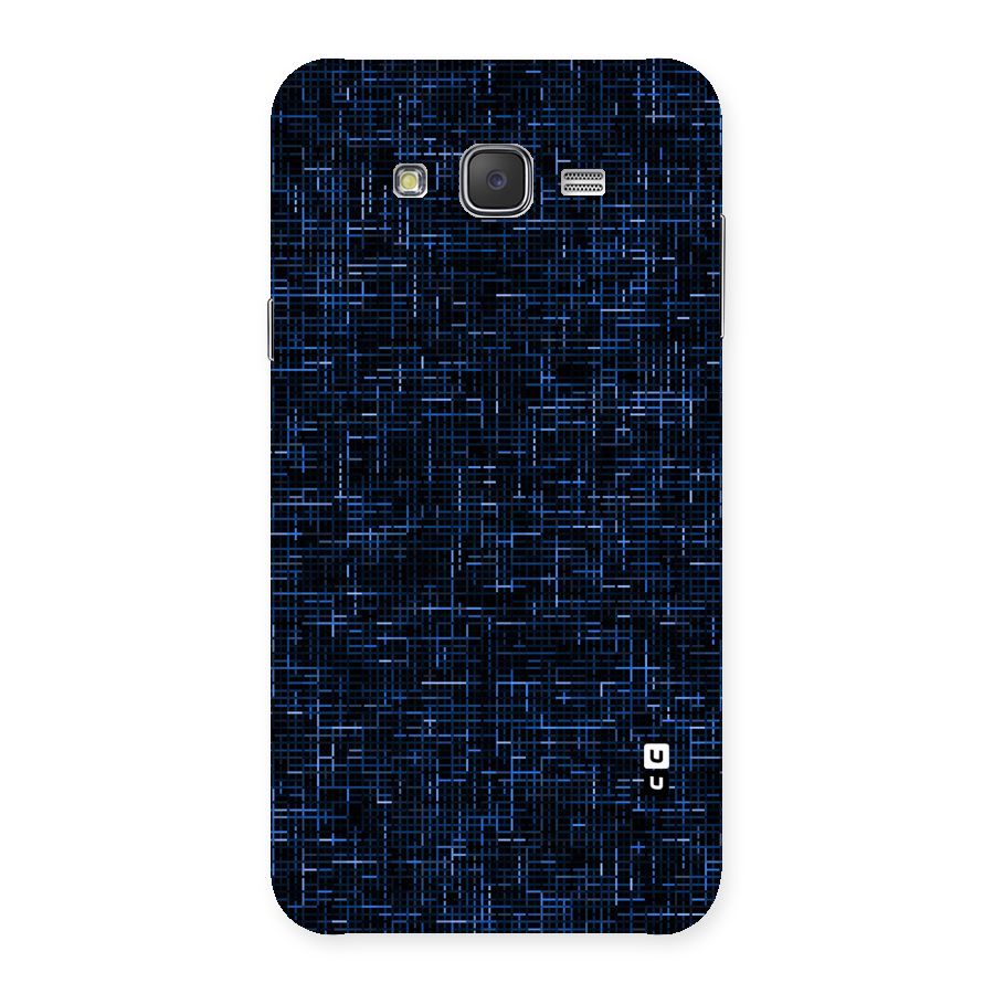 Criss Cross Blue Pattern Back Case for Galaxy J7