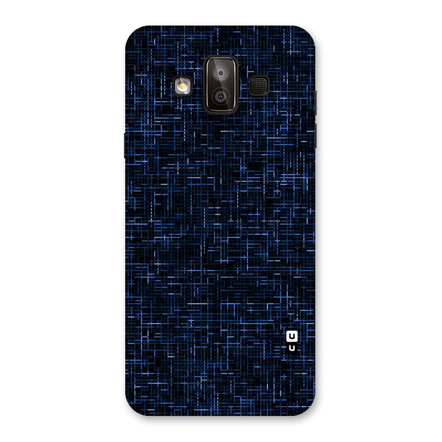 Criss Cross Blue Pattern Back Case for Galaxy J7 Duo