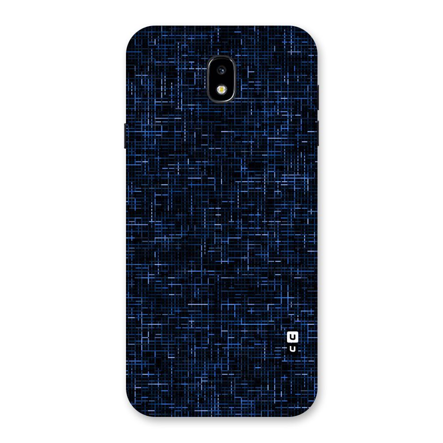 Criss Cross Blue Pattern Back Case for Galaxy J7 Pro