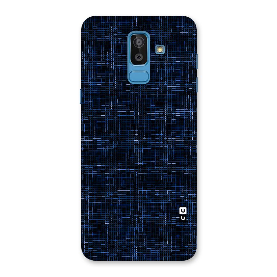Criss Cross Blue Pattern Back Case for Galaxy J8
