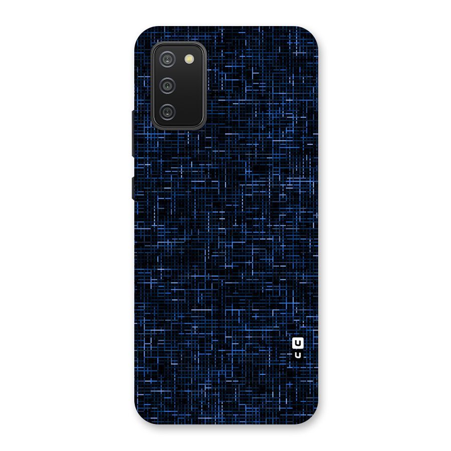Criss Cross Blue Pattern Back Case for Galaxy M02s