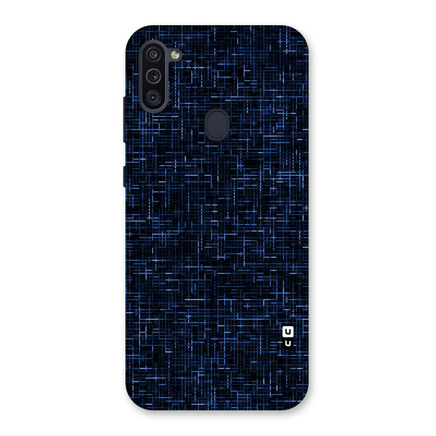 Criss Cross Blue Pattern Back Case for Galaxy M11