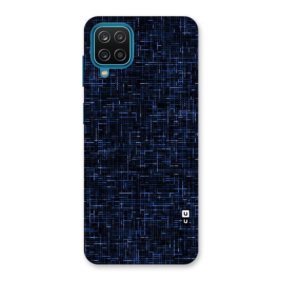 Criss Cross Blue Pattern Back Case for Galaxy M12