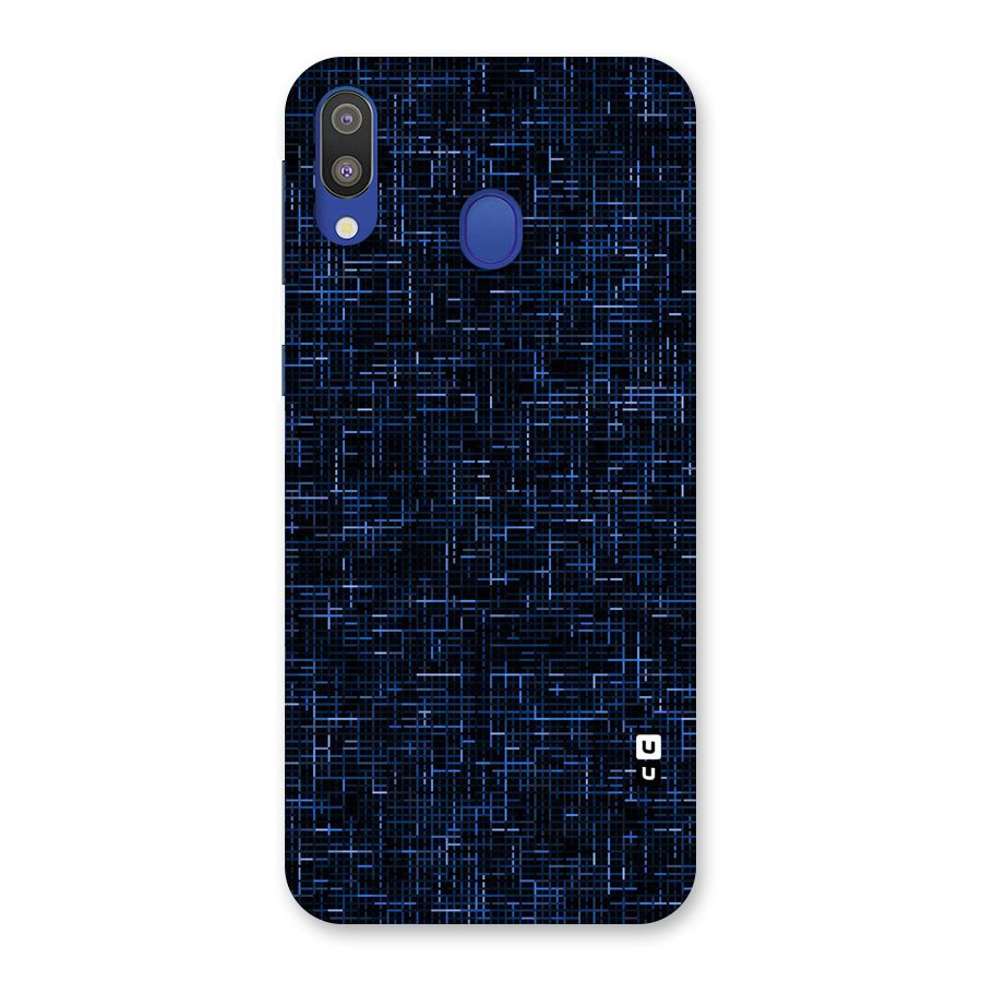 Criss Cross Blue Pattern Back Case for Galaxy M20