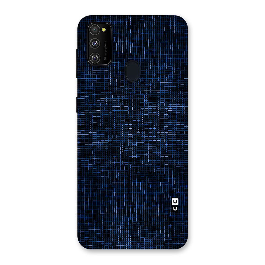 Criss Cross Blue Pattern Back Case for Galaxy M21
