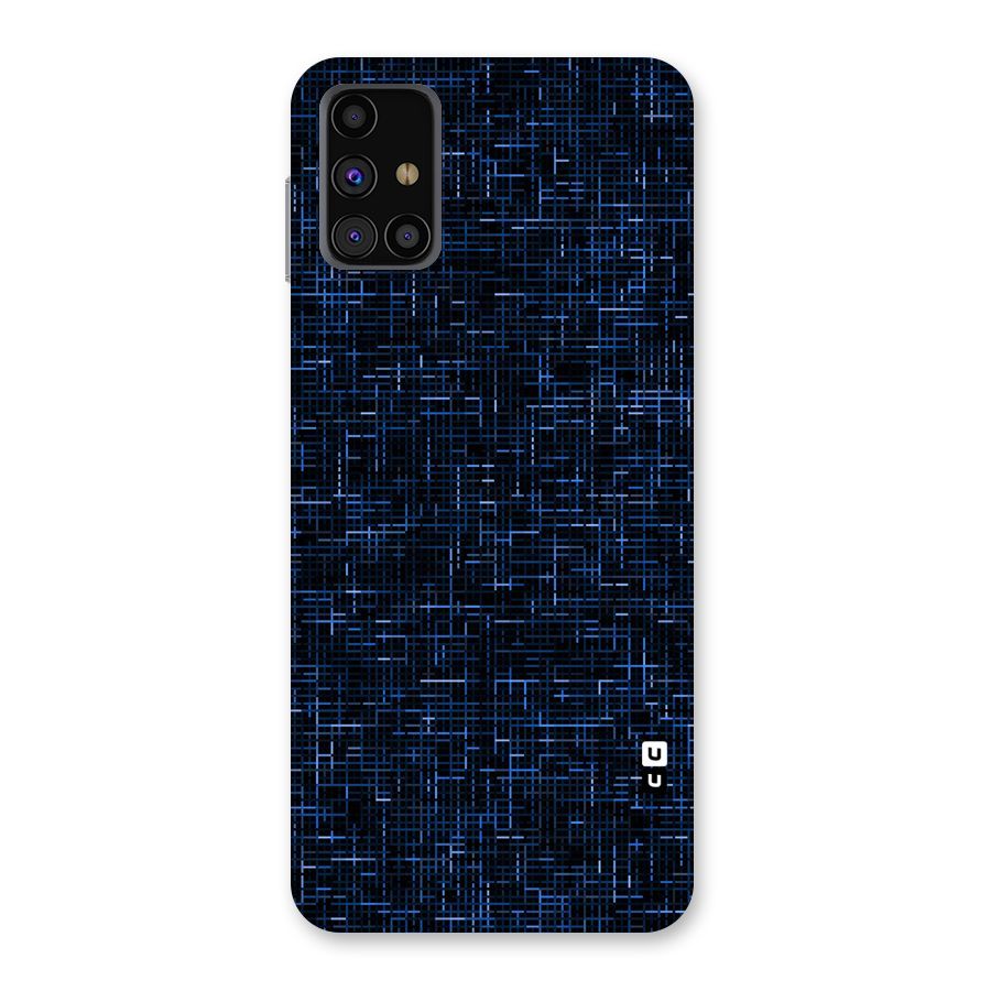 Criss Cross Blue Pattern Back Case for Galaxy M31s