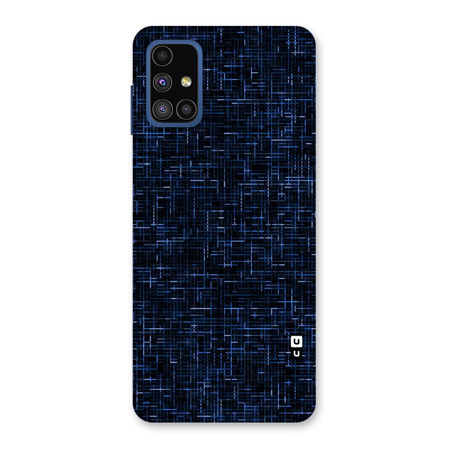 Criss Cross Blue Pattern Back Case for Galaxy M51