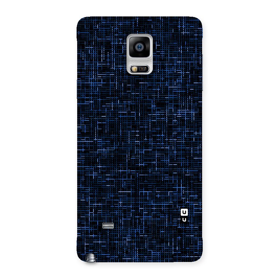 Criss Cross Blue Pattern Back Case for Galaxy Note 4