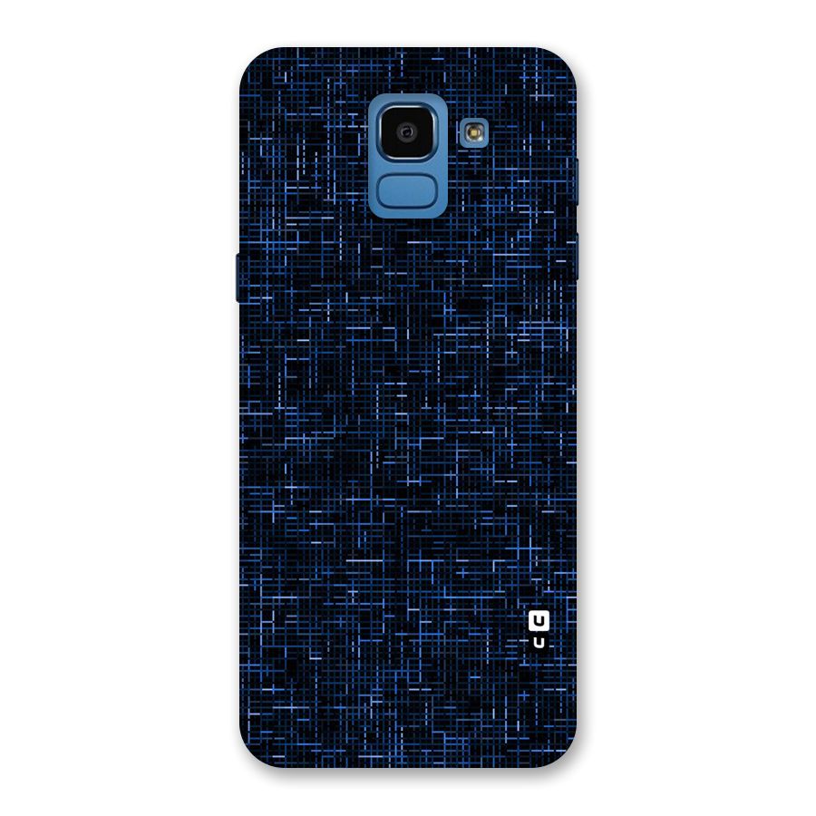 Criss Cross Blue Pattern Back Case for Galaxy On6