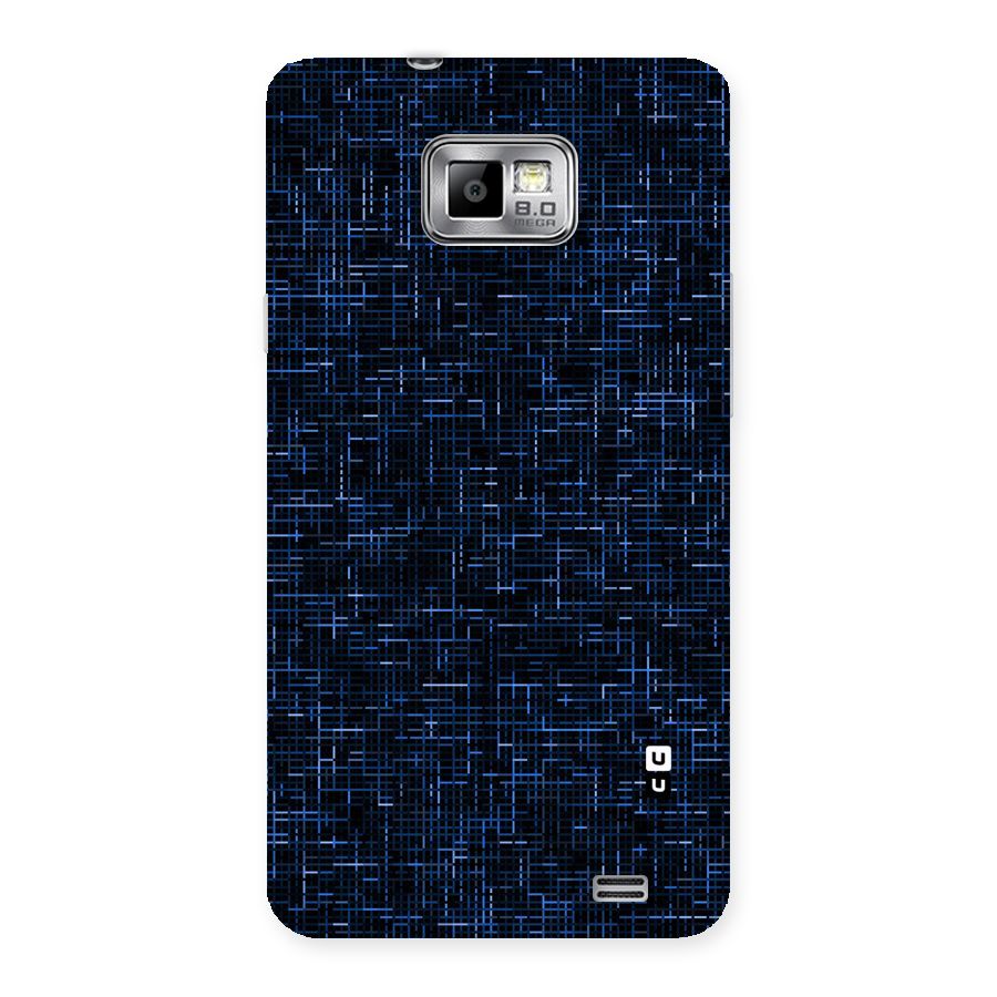 Criss Cross Blue Pattern Back Case for Galaxy S2