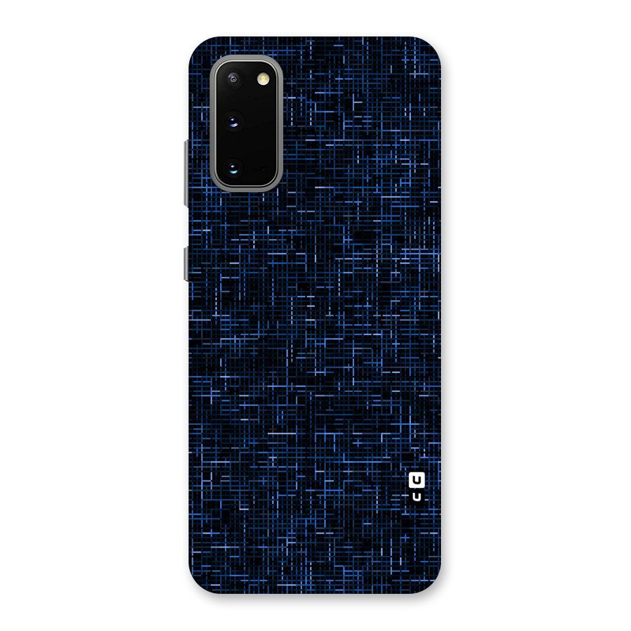 Criss Cross Blue Pattern Back Case for Galaxy S20