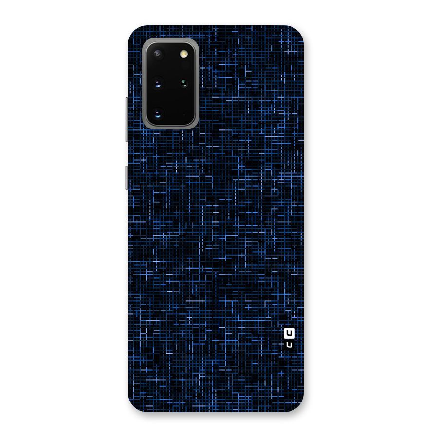 Criss Cross Blue Pattern Back Case for Galaxy S20 Plus
