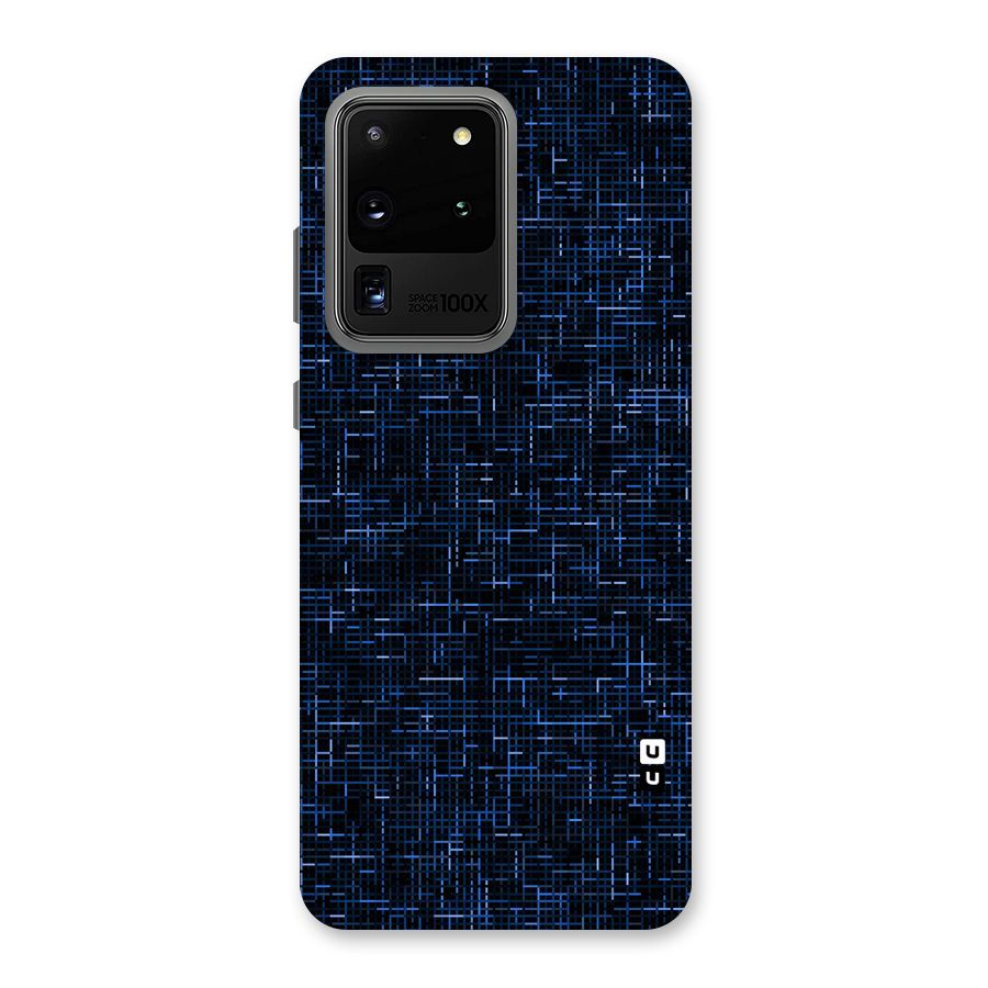 Criss Cross Blue Pattern Back Case for Galaxy S20 Ultra