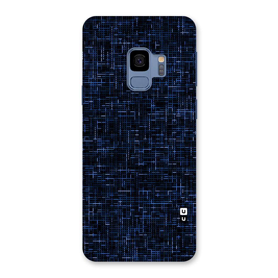 Criss Cross Blue Pattern Back Case for Galaxy S9