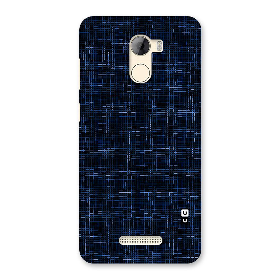 Criss Cross Blue Pattern Back Case for Gionee A1 LIte