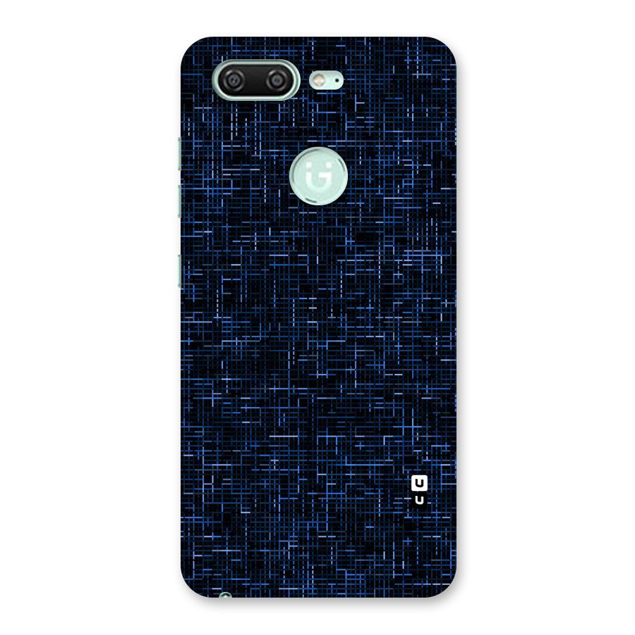 Criss Cross Blue Pattern Back Case for Gionee S10