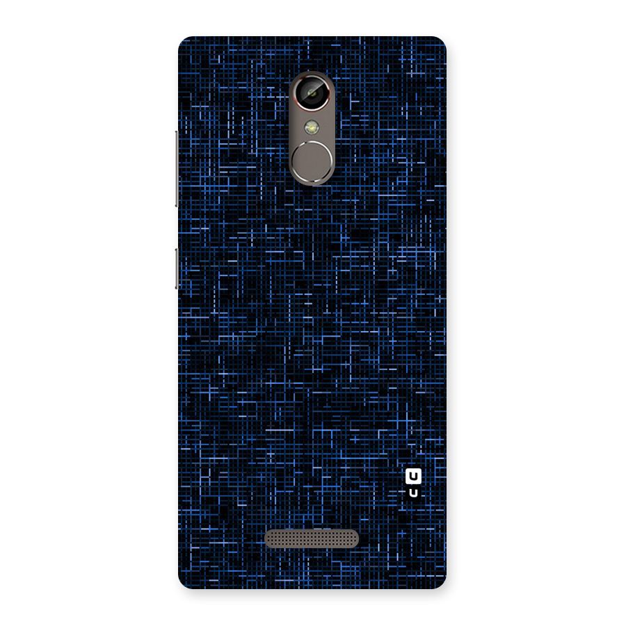 Criss Cross Blue Pattern Back Case for Gionee S6s