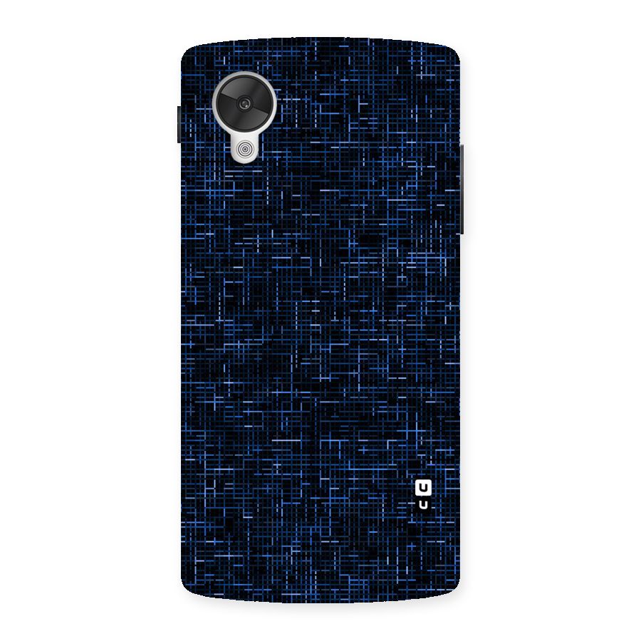 Criss Cross Blue Pattern Back Case for Google Nexsus 5