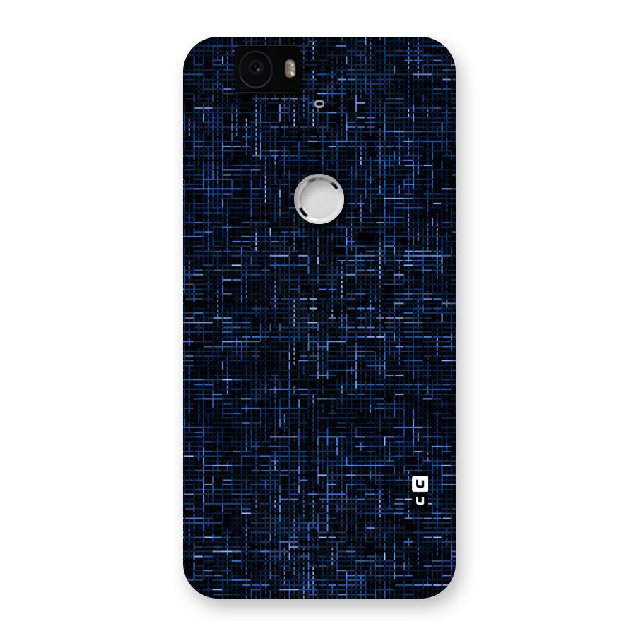 Criss Cross Blue Pattern Back Case for Google Nexus-6P