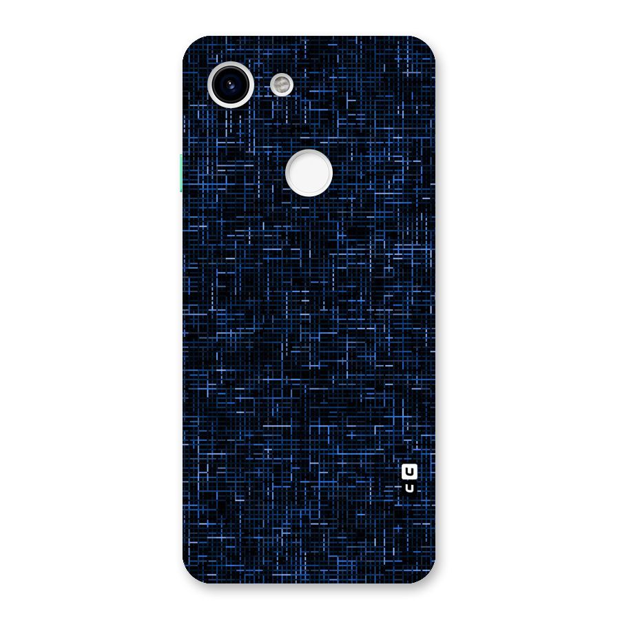 Criss Cross Blue Pattern Back Case for Google Pixel 3
