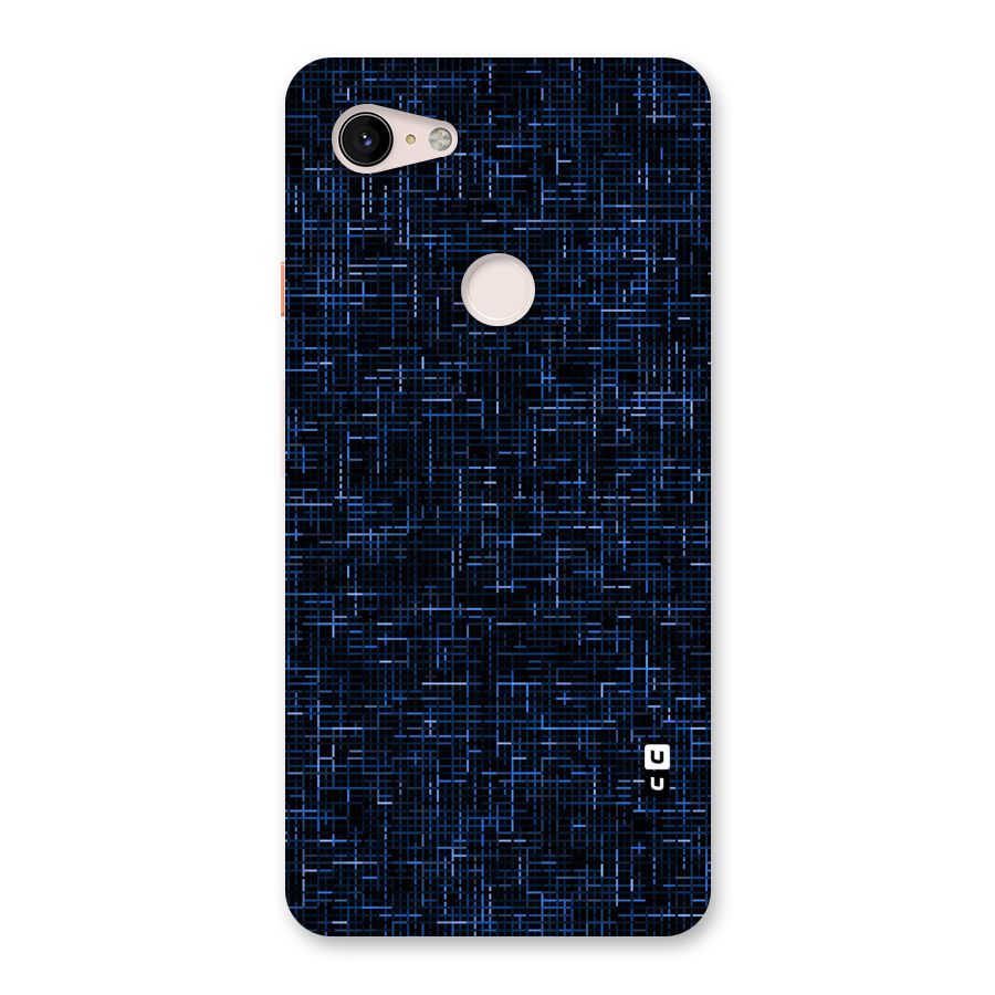 Criss Cross Blue Pattern Back Case for Google Pixel 3 XL