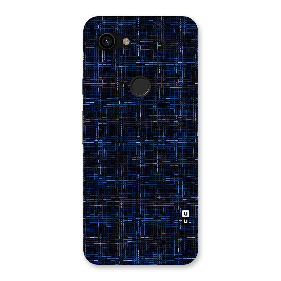 Criss Cross Blue Pattern Back Case for Google Pixel 3a