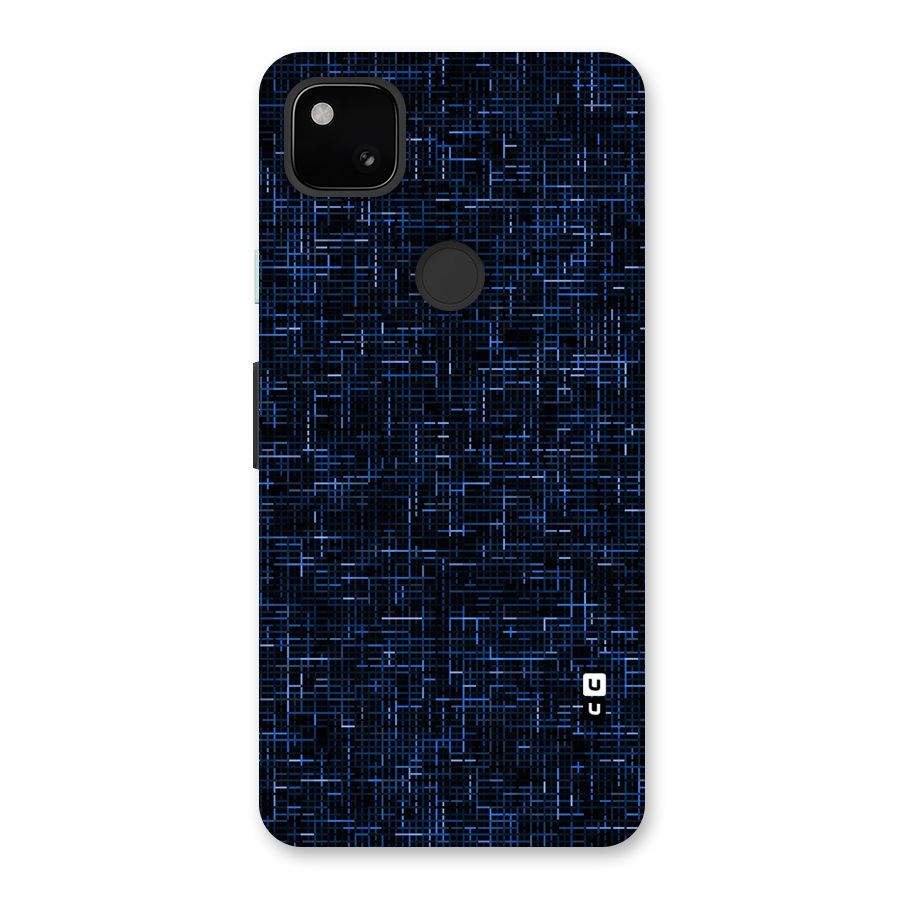 Criss Cross Blue Pattern Back Case for Google Pixel 4a