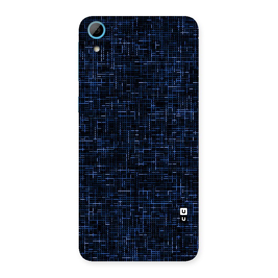 Criss Cross Blue Pattern Back Case for HTC Desire 826