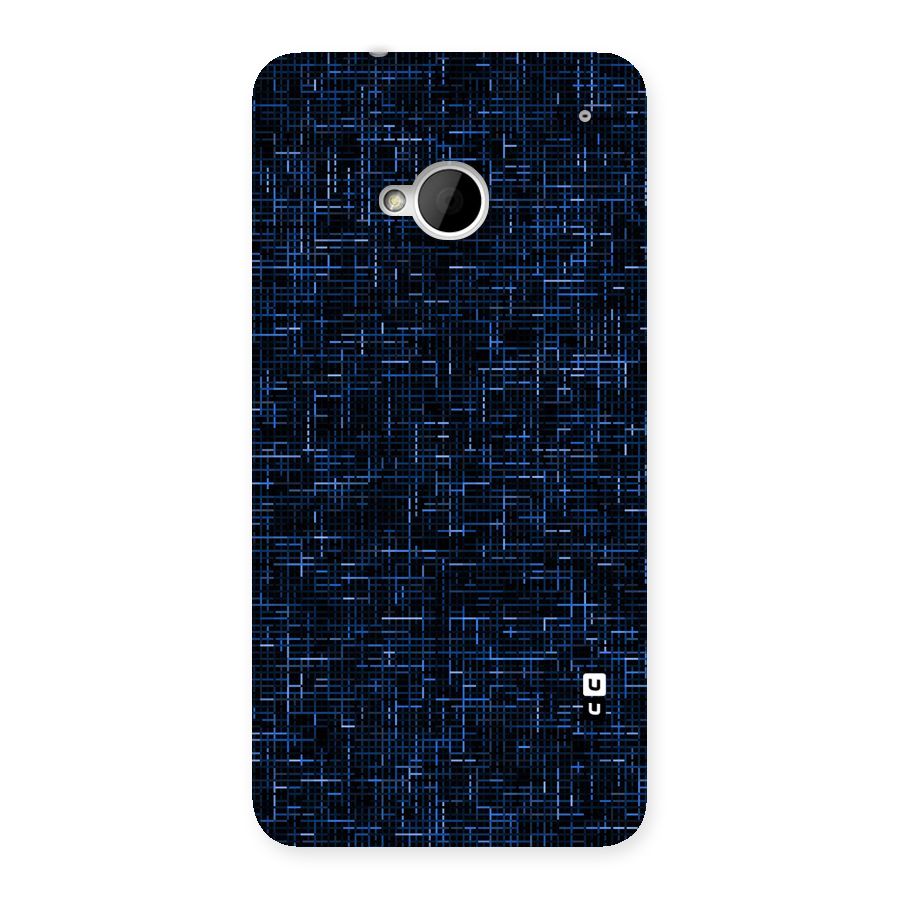 Criss Cross Blue Pattern Back Case for HTC One M7