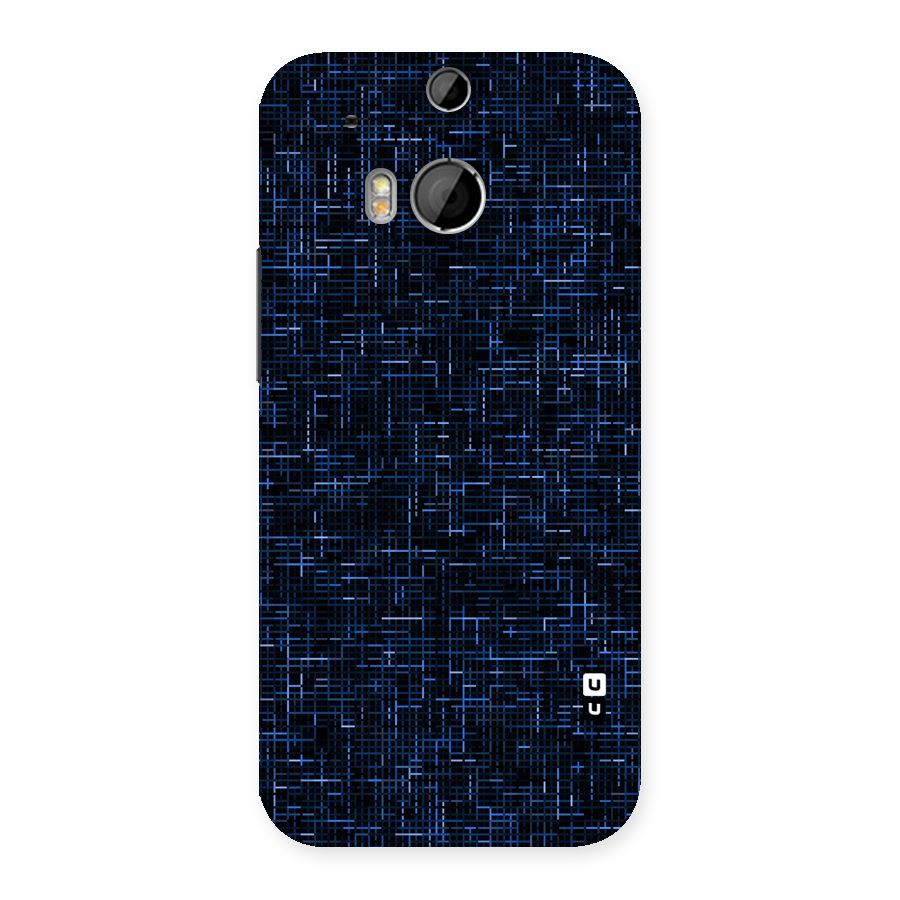Criss Cross Blue Pattern Back Case for HTC One M8