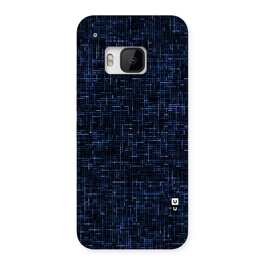 Criss Cross Blue Pattern Back Case for HTC One M9