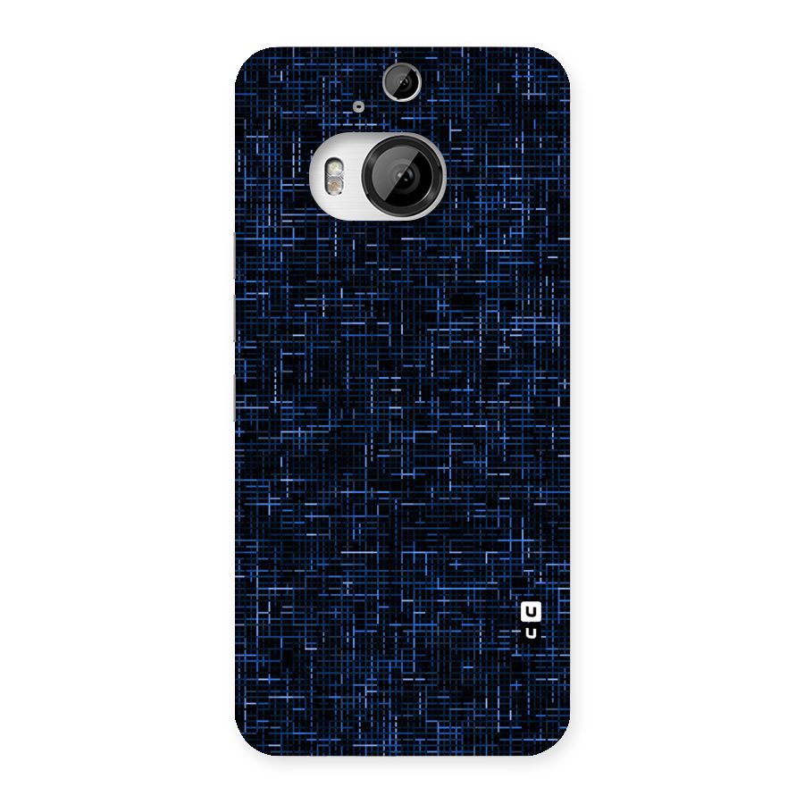 Criss Cross Blue Pattern Back Case for HTC One M9 Plus