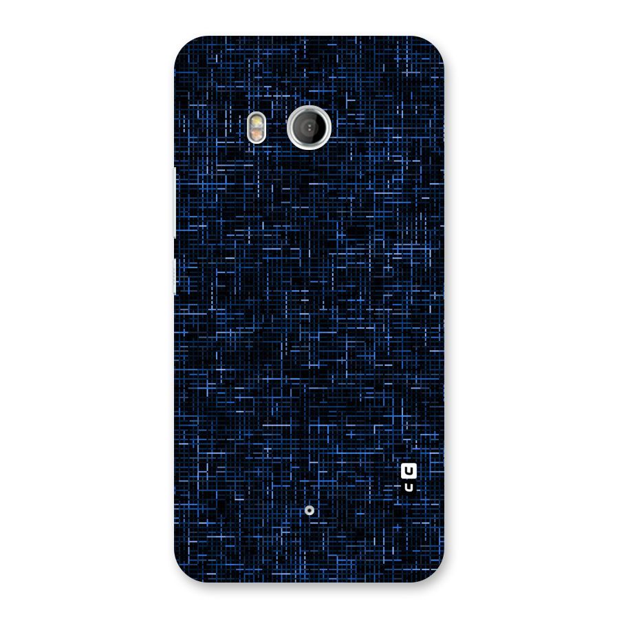 Criss Cross Blue Pattern Back Case for HTC U11