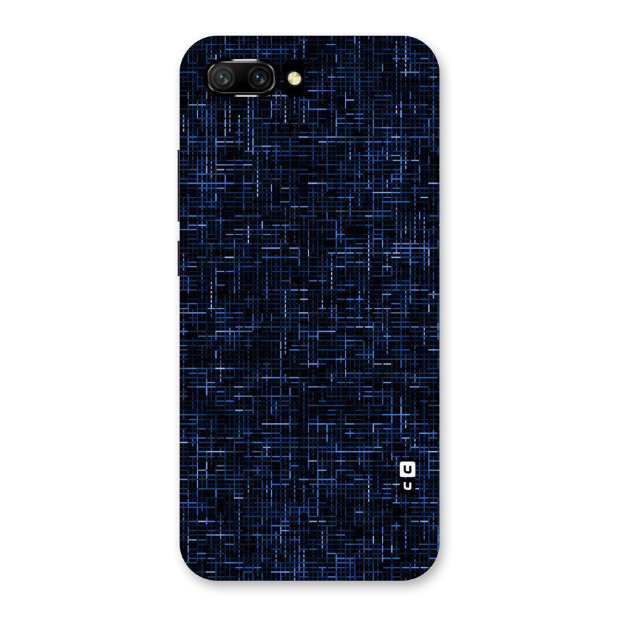 Criss Cross Blue Pattern Back Case for Honor 10