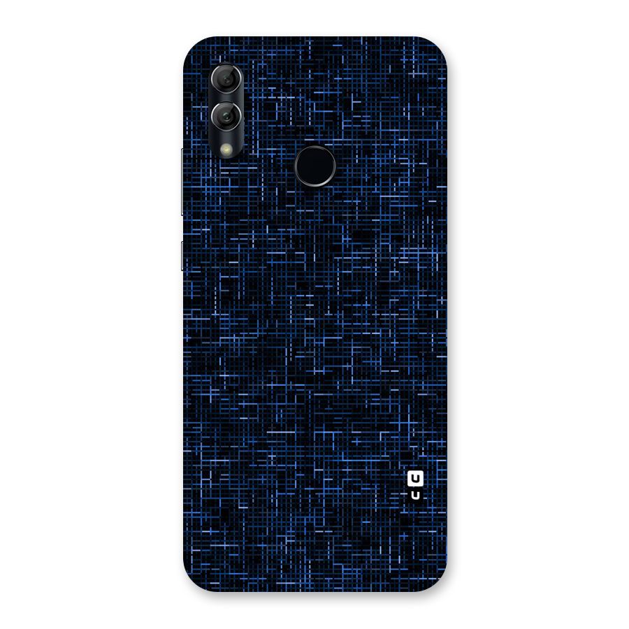 Criss Cross Blue Pattern Back Case for Honor 10 Lite