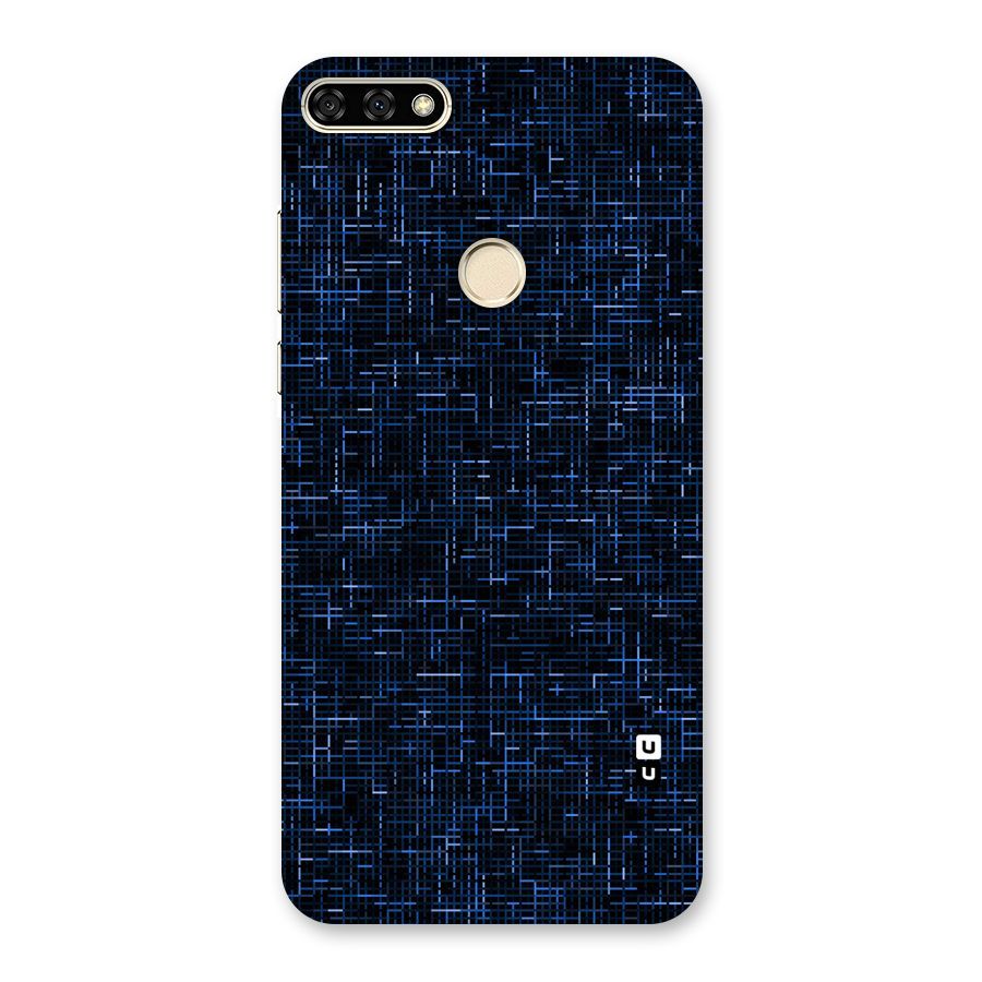 Criss Cross Blue Pattern Back Case for Honor 7A