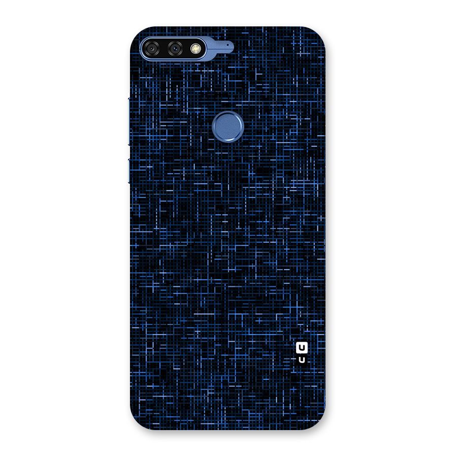 Criss Cross Blue Pattern Back Case for Honor 7C