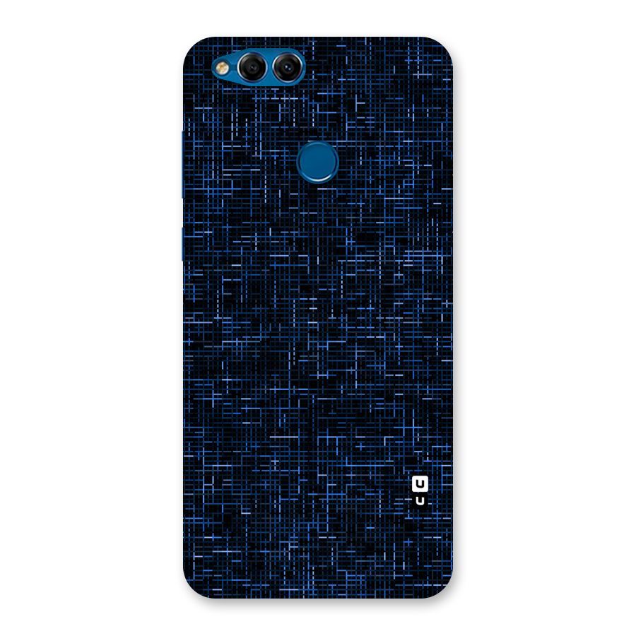 Criss Cross Blue Pattern Back Case for Honor 7X
